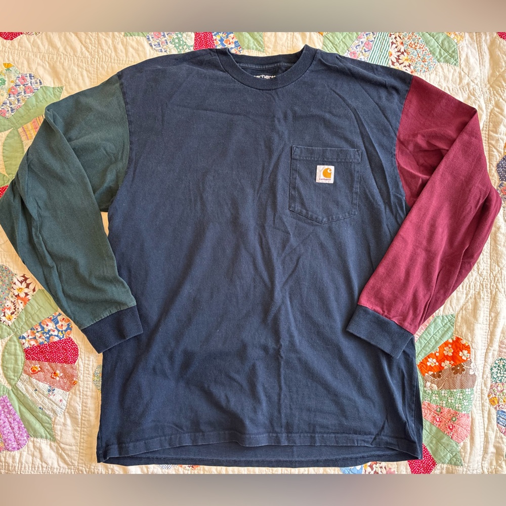 Carhartt WIP color blocked LS tee